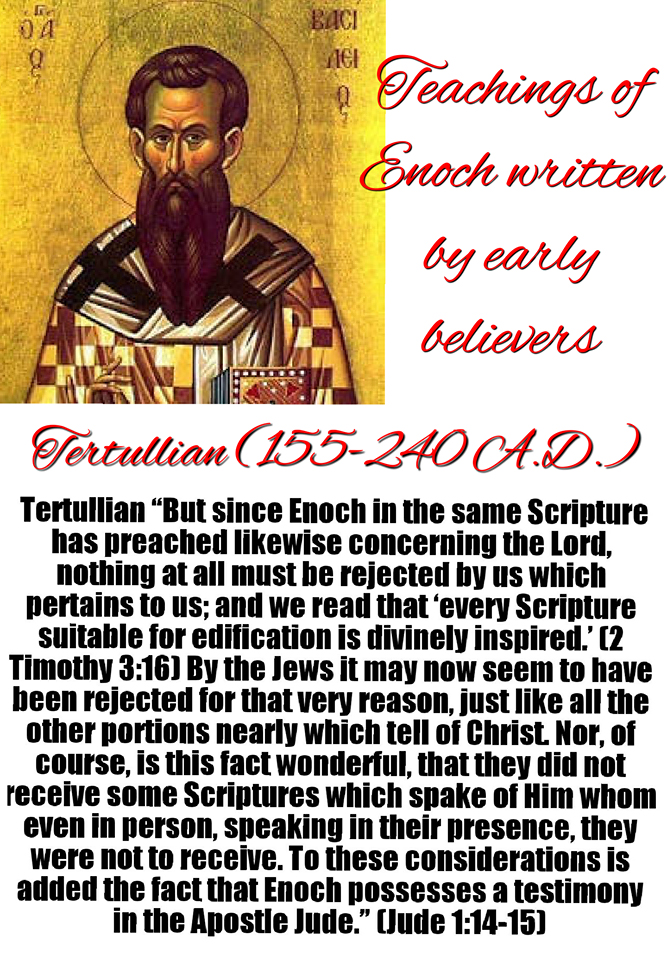 Meme quoting Tertullian on the Book of Enoch